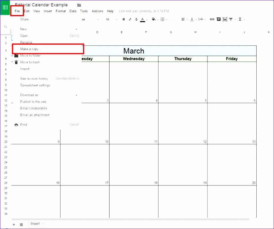Calendar Template for Google Docs Inspirational 6 Google Calendar Excel Template Exceltemplates