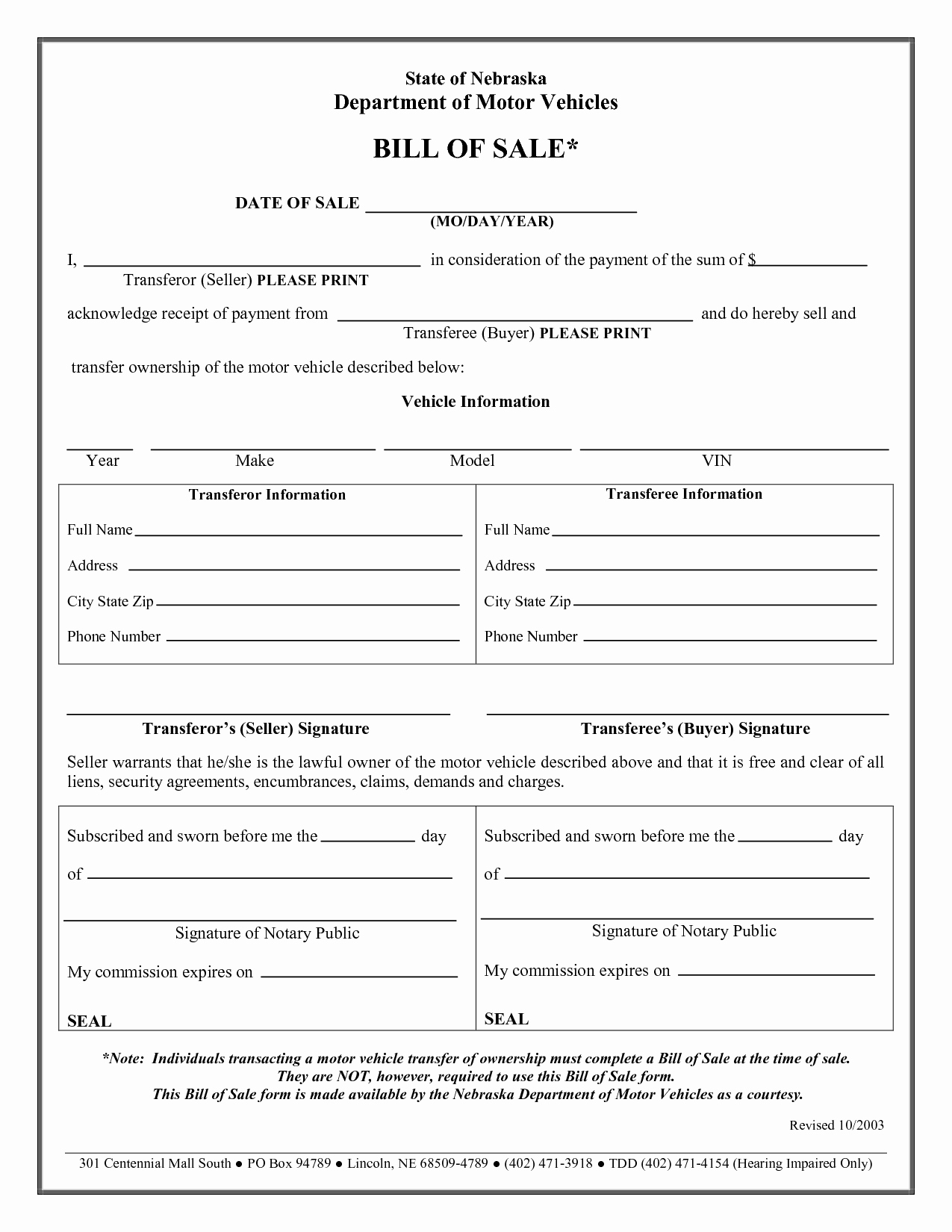 Car Bill Of Sale Texas Best Of Free Printable Vehicle Bill Of Sale Template form Generic