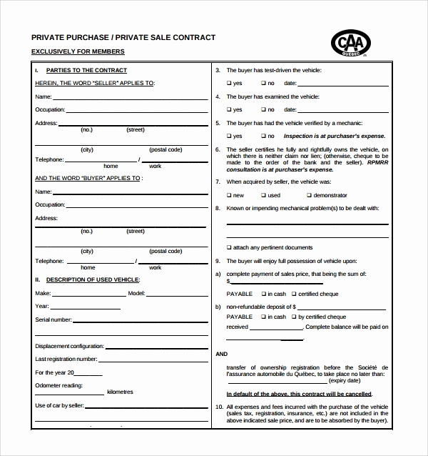 auto purchase agreement