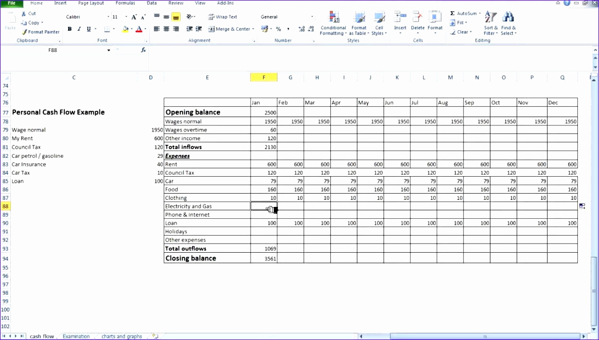 Cash Flow Template Excel Best Of 8 Personal Cash Flow Statement Template Excel
