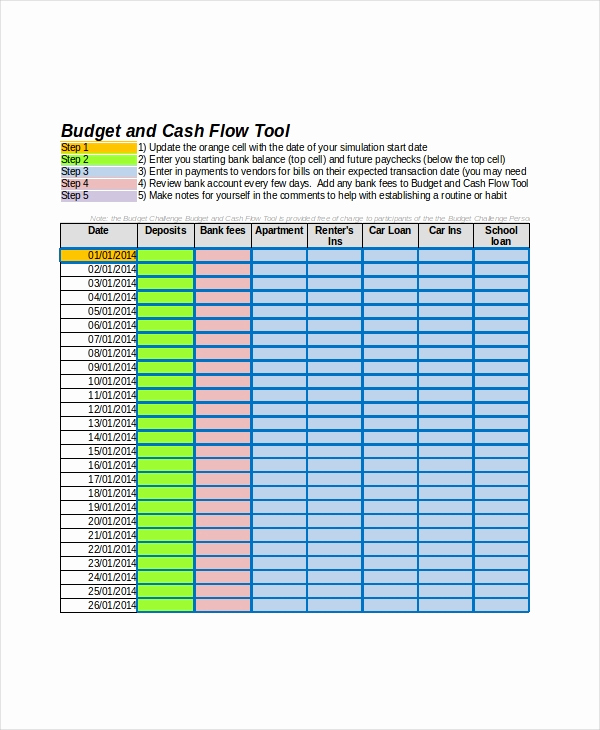 Cash Flow Template Excel Fresh Cash Flow Excel Template 13 Free Excels Download