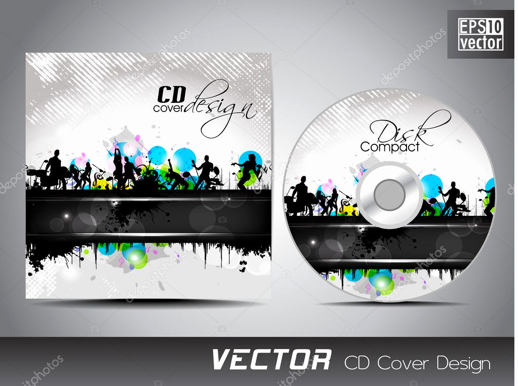 Cd Cover Design Template Awesome Cd Cover Presentation Design Template with Copy Space and