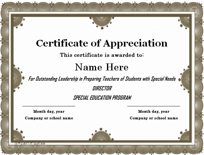Certificate Of Appreciation Template Free Unique 31 Free Certificate Of Appreciation Templates and Letters