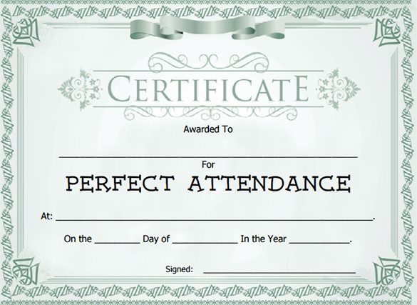 Certificate Of attendance Template Awesome attendance Certificate Templates