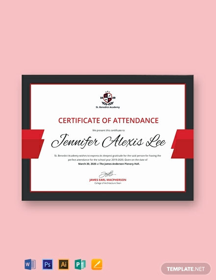 Certificate Of attendance Template Elegant 11 Free attendance Certificate Templates [download Ready