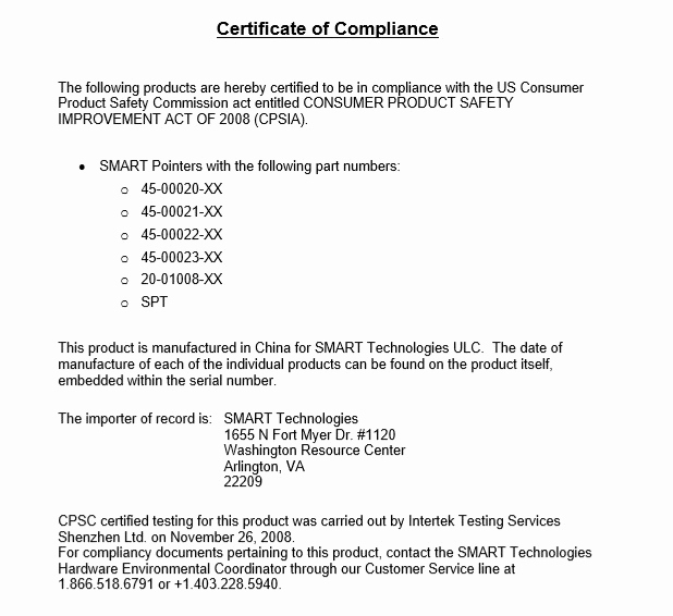 Certificate Of Compliance Template Inspirational 8 Free Sample Professional Pliance Certificate