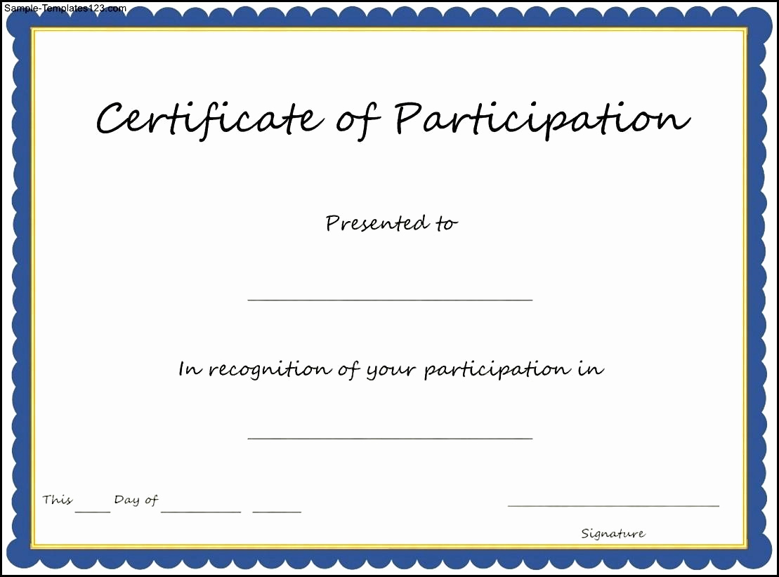Certificate Of Participation Template Beautiful Key Ponents to Include On Certificate Of Participation