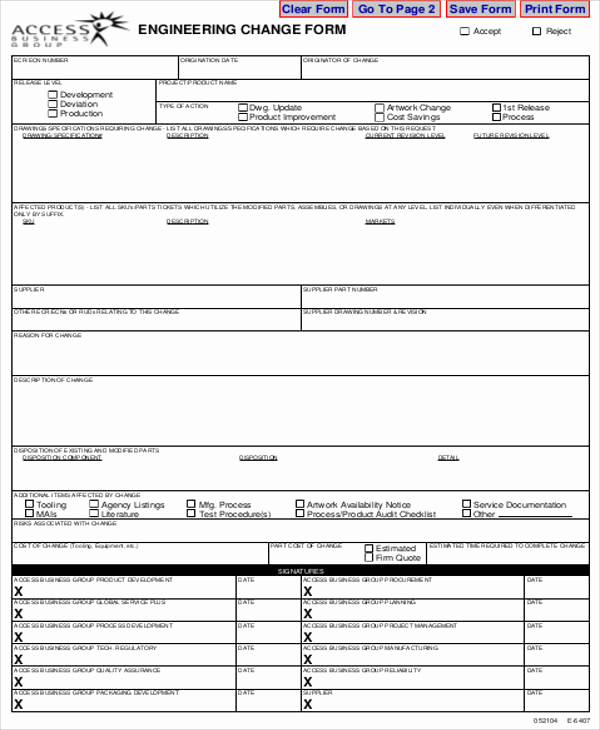 Change order form Template Best Of Sample Change order Request form 9 Examples In Word Pdf