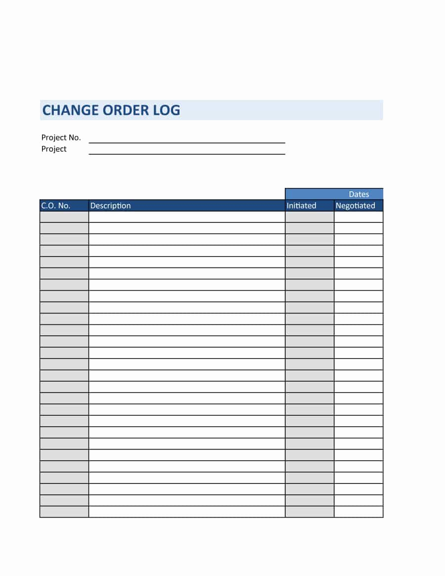 Change order form Template Inspirational 40 order form Templates [work order Change order More]