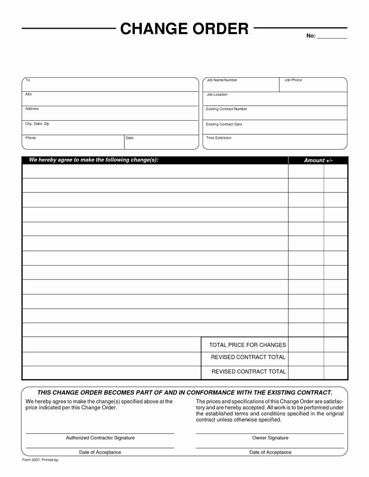 Change order form Template Luxury Change Of order form by Liferetreat Change order form