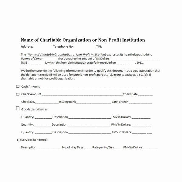 Charitable Donation Receipt Template Awesome Charitable Donation Receipt Sample Cheer