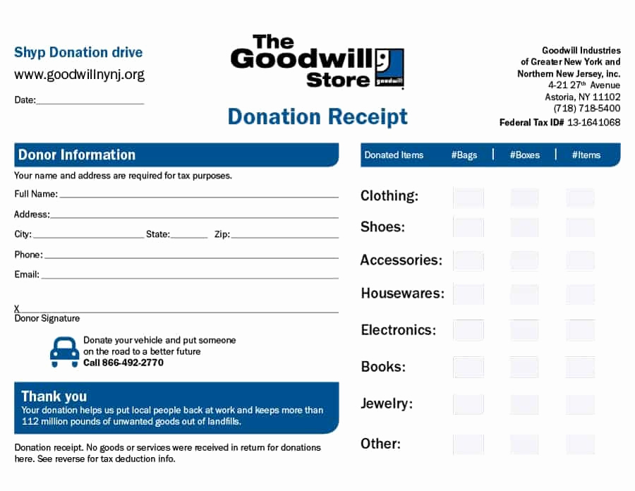 Charitable Donation Receipt Template Best Of 40 Donation Receipt Templates &amp; Letters [goodwill Non Profit]