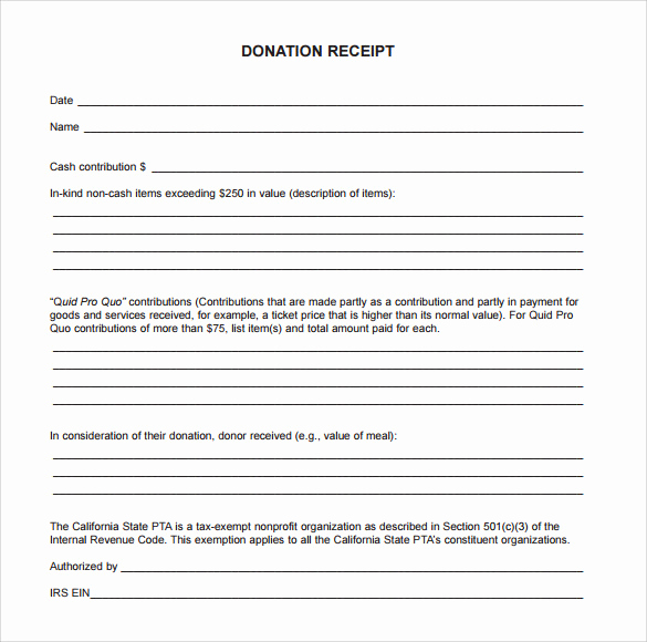 Charitable Donation Receipt Template Inspirational 20 Donation Receipt Templates Pdf Word Excel Pages