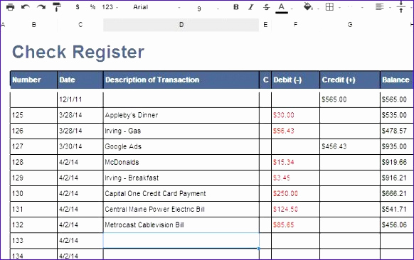 Check Register Template Excel Best Of 8 Checkbook Register Template Excel Exceltemplates