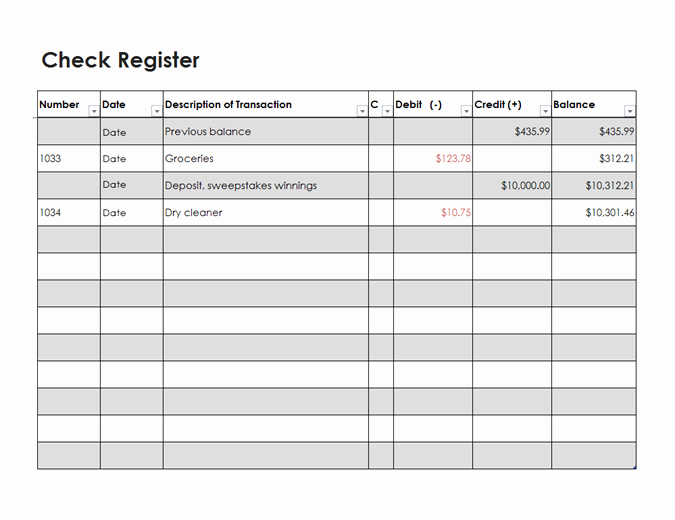 Check Register Template Excel Best Of Financial Management Fice