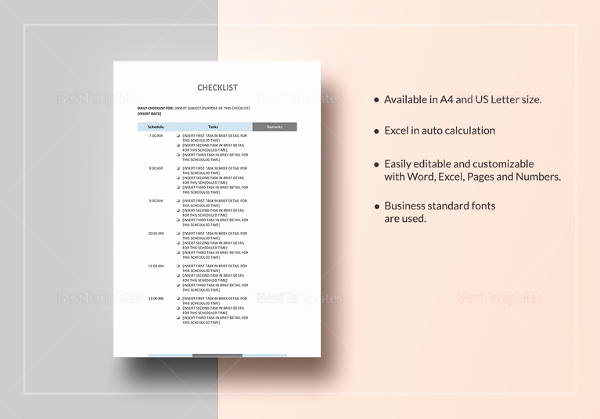 Checklist Template Google Docs Beautiful Sample Checklist Template 44 Free Documents Download In