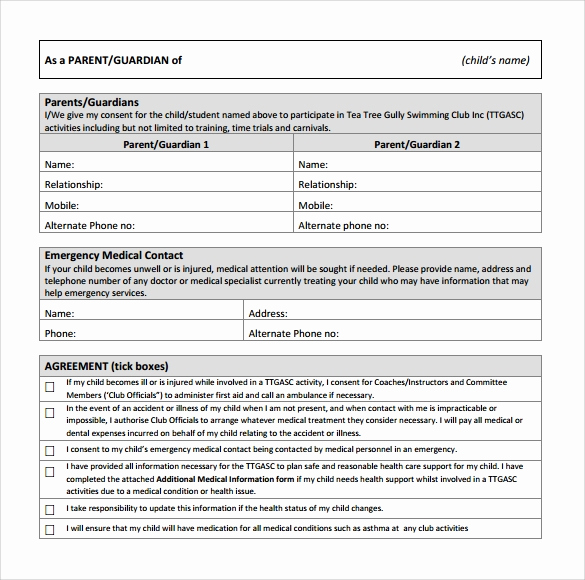 Child Medical Consent form Pdf Best Of Sample Medical Consent form 13 Free Documents In Pdf