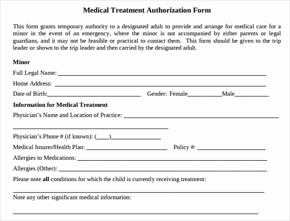 Child Medical Consent form Pdf Unique Child Medical Consent forms 8 Download Free Documents In
