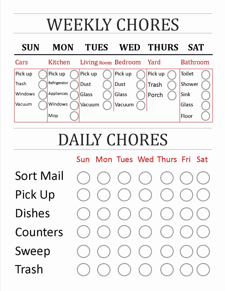 Chore List for Adults Fresh 25 Best Ideas About Adult Chore Chart On Pinterest