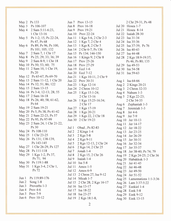 Chronological Bible Reading Plan Pdf Fresh issue 293 – New Year’s Bible Reading Schedule