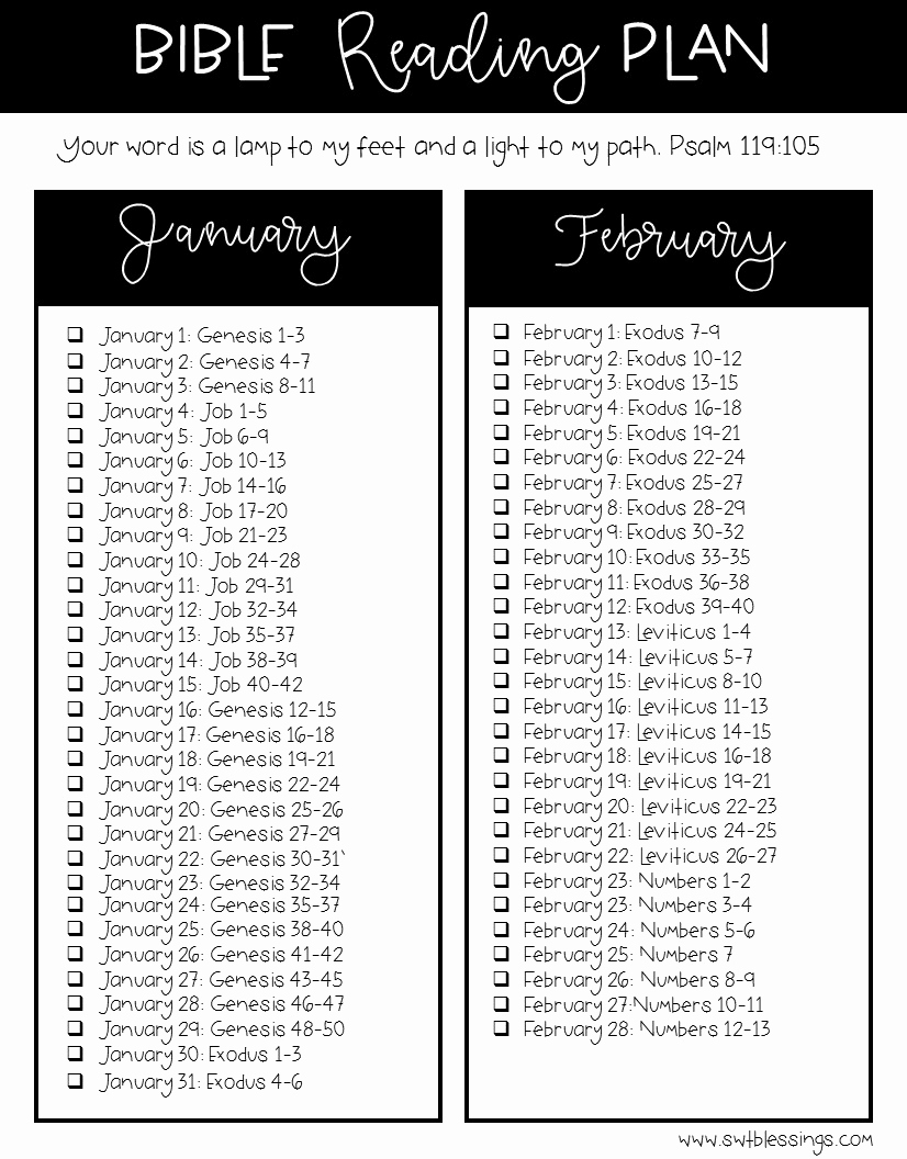 Chronological Bible Reading Plan Pdf Unique Sweet Blessings