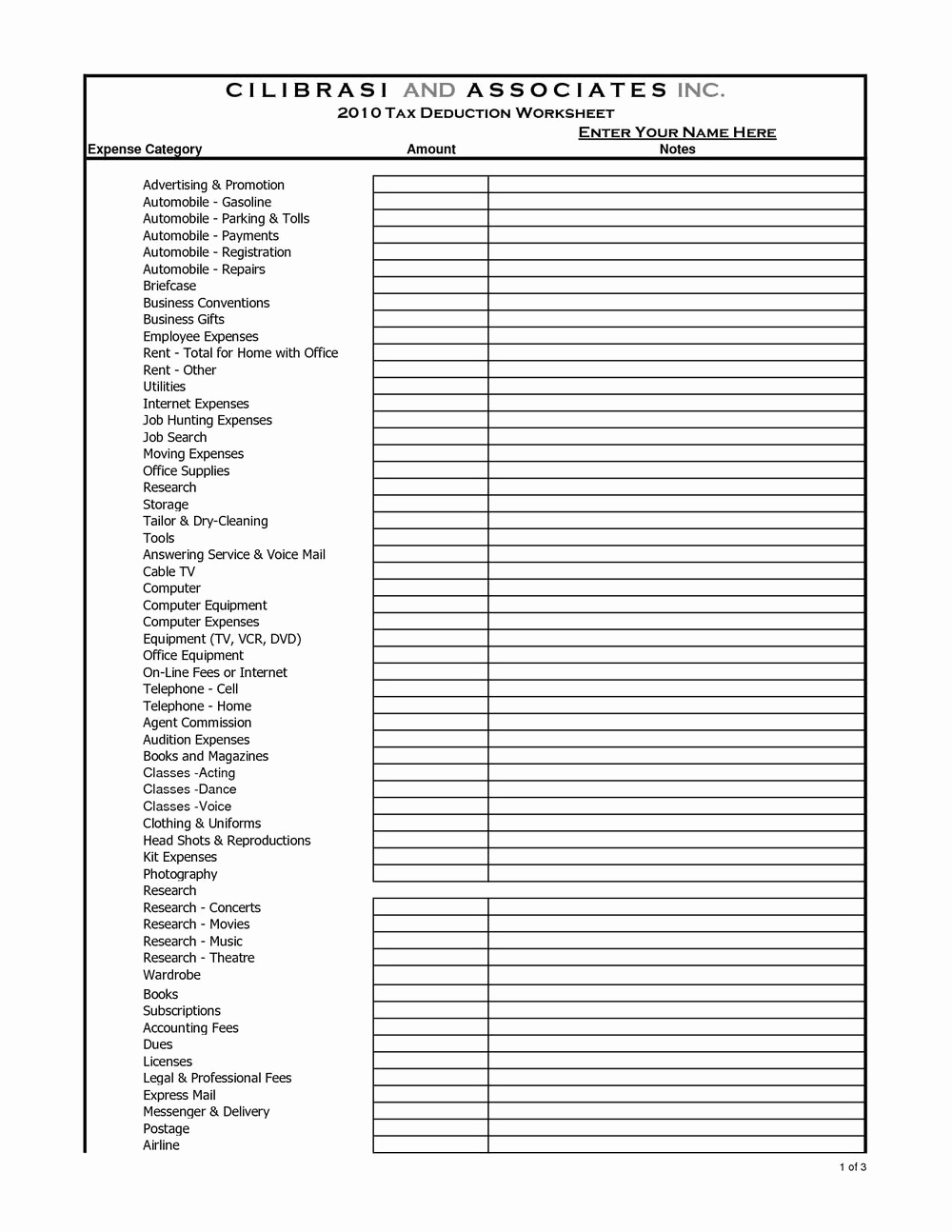 Clothing Donation Tax Deduction Worksheet Inspirational Small Business Tax Prep Worksheet
