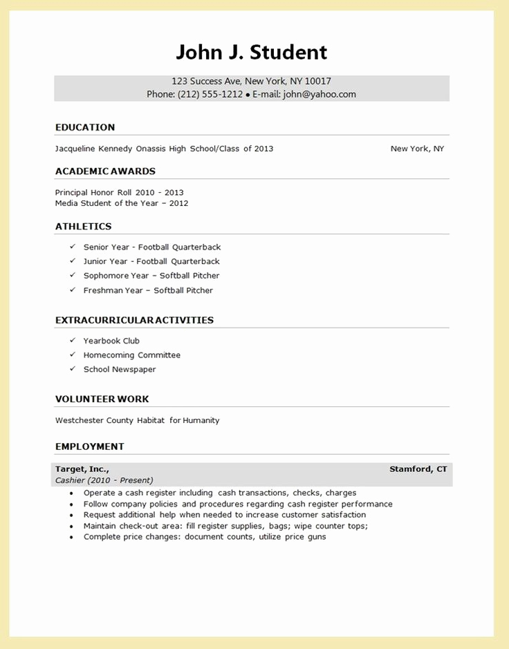 College Applicant Resume Template Elegant 17 Of 2017 S Best College Resume Ideas On Pinterest