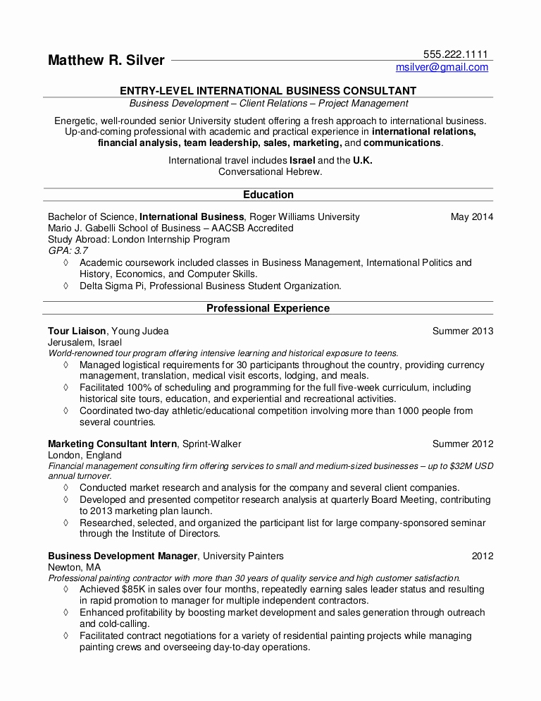College Applicant Resume Template Lovely Resume Samples for College Students and Recent Grads