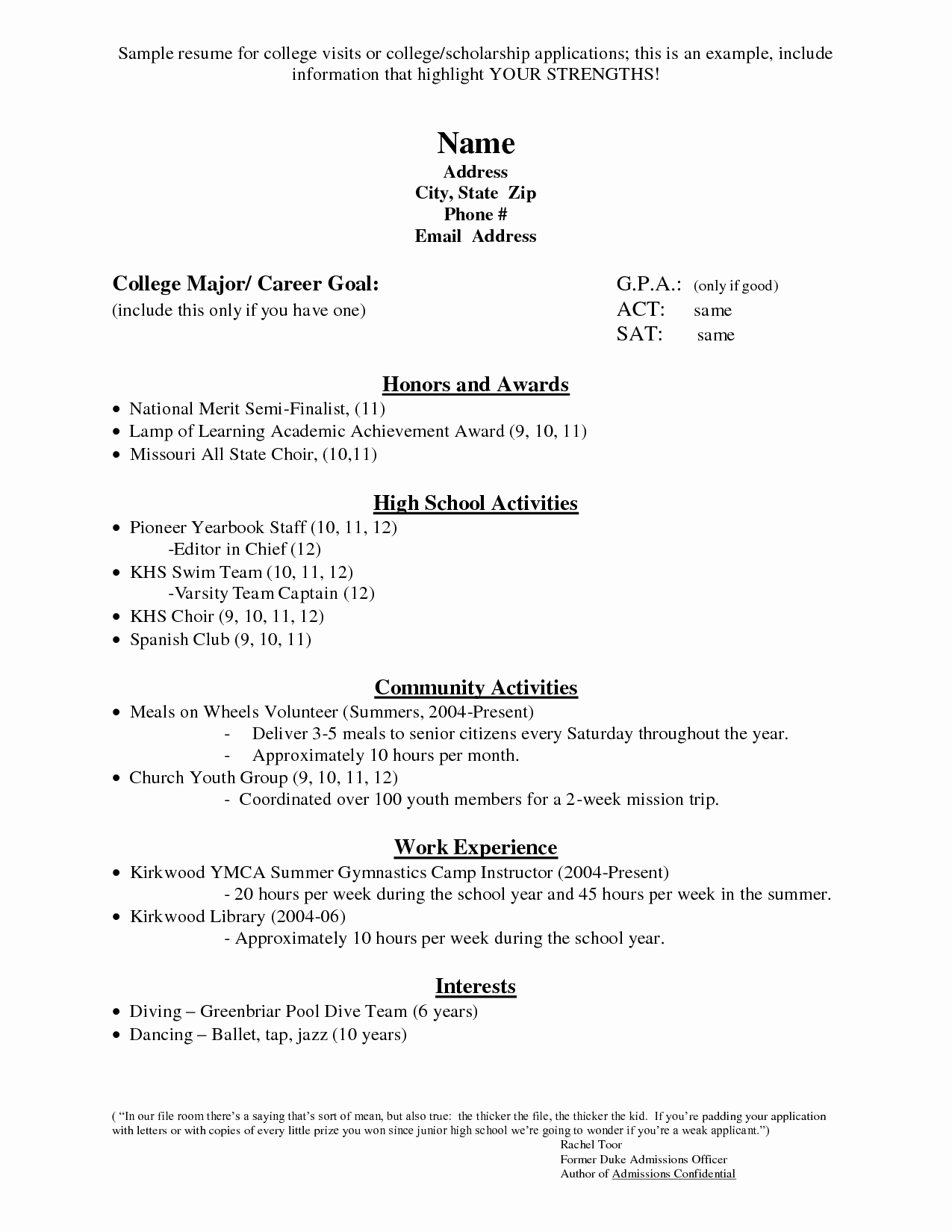 College Application Resume Examples Best Of College Application On Pinterest