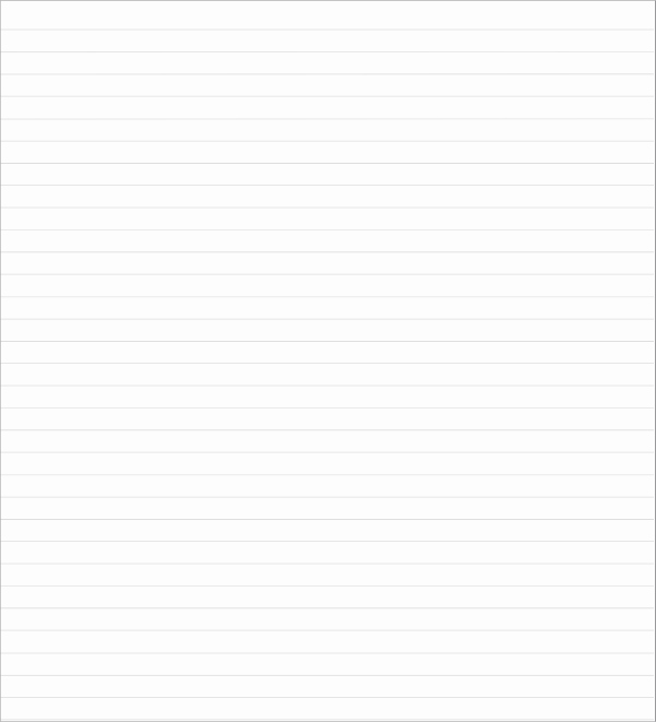 College Ruled Notebook Paper Awesome Sample College Ruled Paper Template 9 Free Documents In