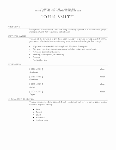 Combination Resume Template Word Unique 50 Free Microsoft Word Resume Templates for Download