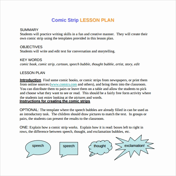Comic Strip Template Pdf Lovely Sample Ic Strip 6 Documents In Pdf