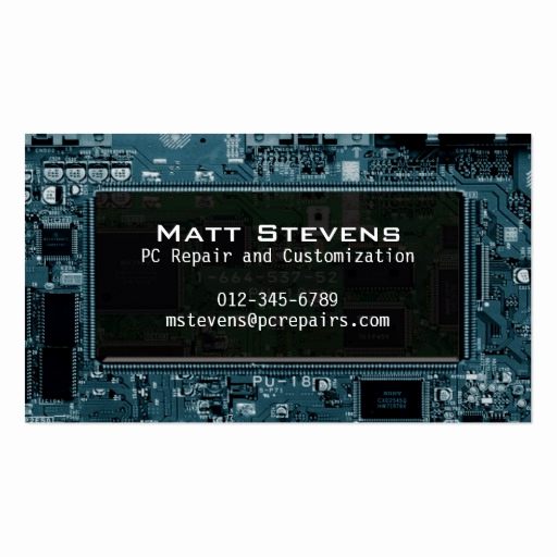 Computer Repair Business Cards Awesome Puter Repair Business Card Circuits Window