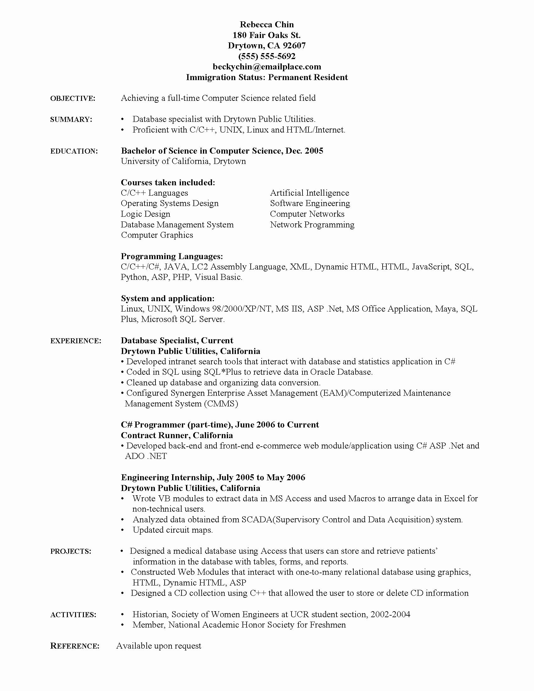Computer Science Internship Resume Best Of Page Not Found the Perfect Dress