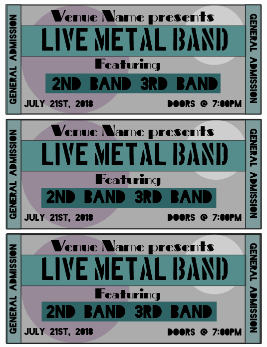 Concert Ticket Template Free Lovely Concert Ticket Template