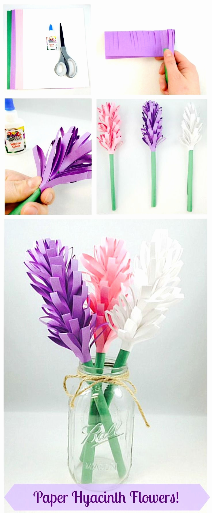 Construction Paper Crafts for Adults Elegant Easy Paper Hyacinth Flowers