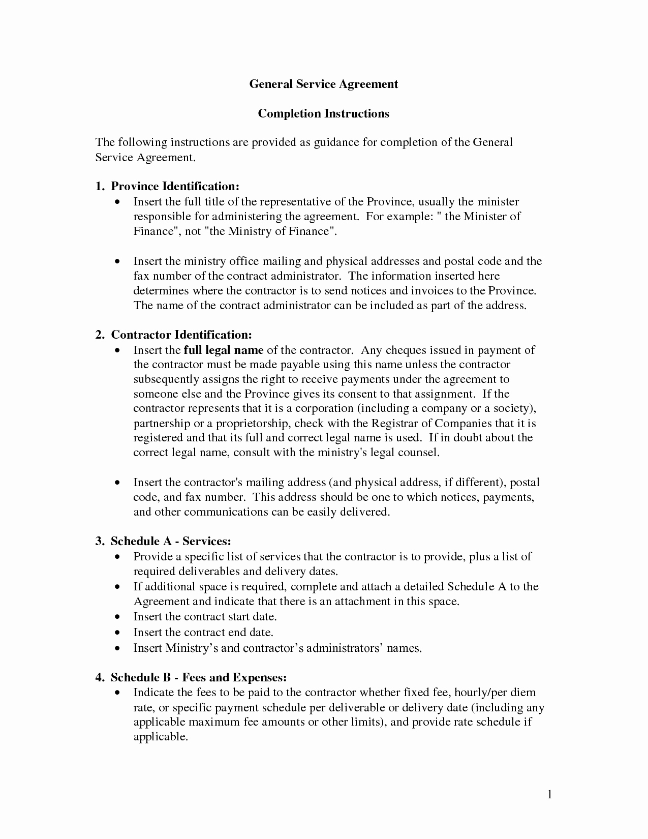 Contract Template for Services Awesome General Service Agreement Template by Banter General