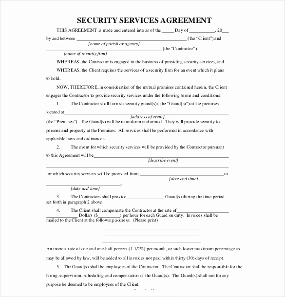 Contract Template for Services Best Of 36 Service Agreement Templates Word Pdf