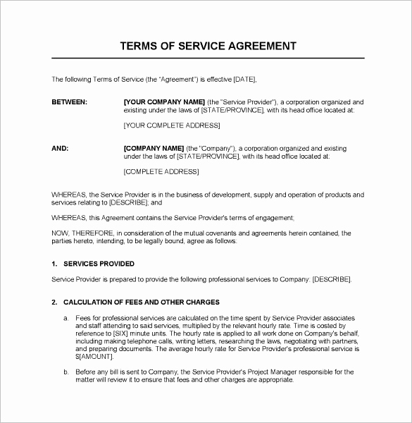 Contract Template for Services Elegant Service Contract Templates – 14 Free Word Pdf Documents