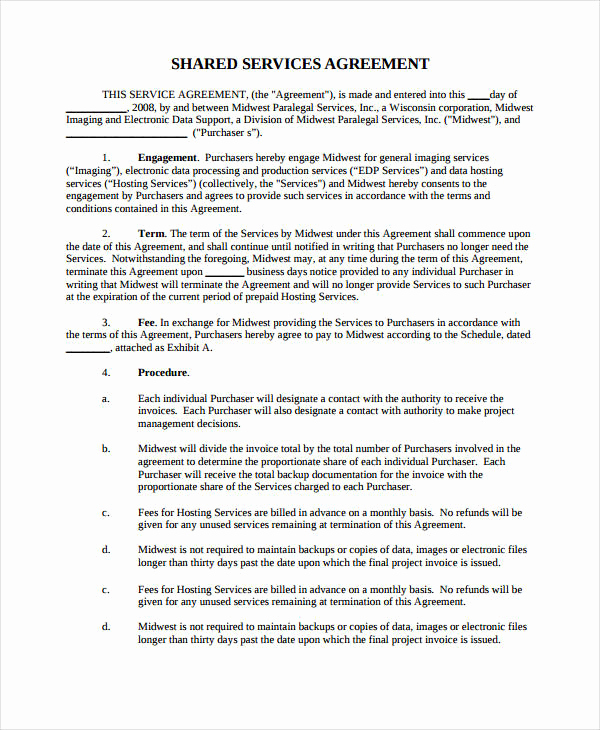 Contract Template for Services Lovely 21 Simple Service Agreements Word Pdf