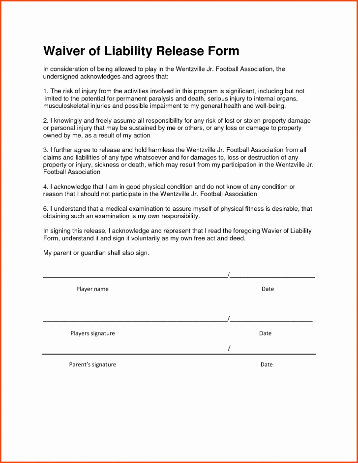Contractor Liability Waiver form Beautiful Contractor Liability Waiver form