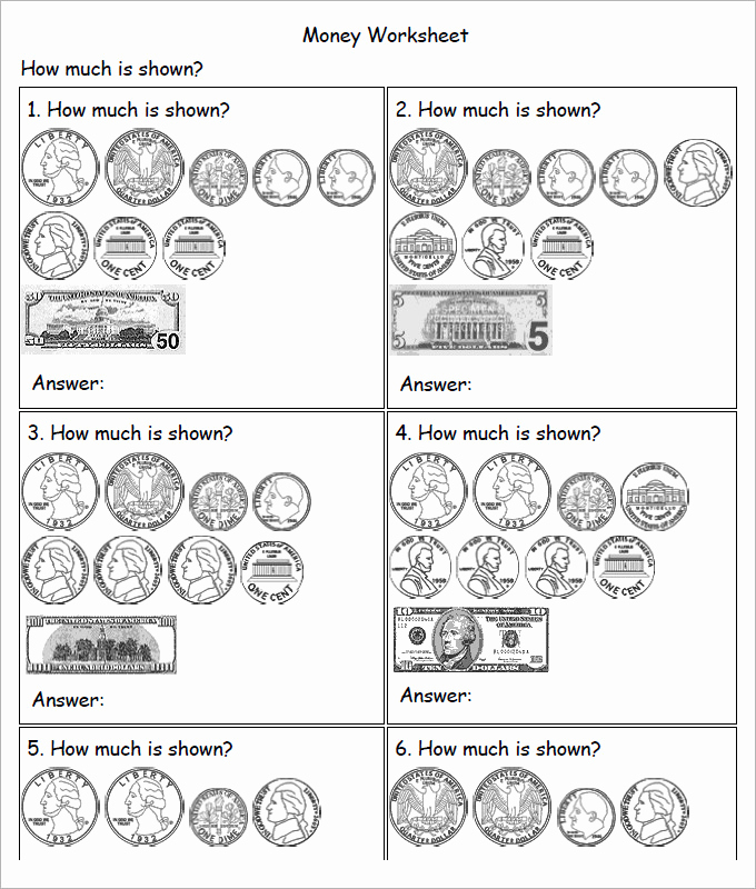 Counting Money Worksheets Pdf Awesome 27 Sample Counting Money Worksheet Templates