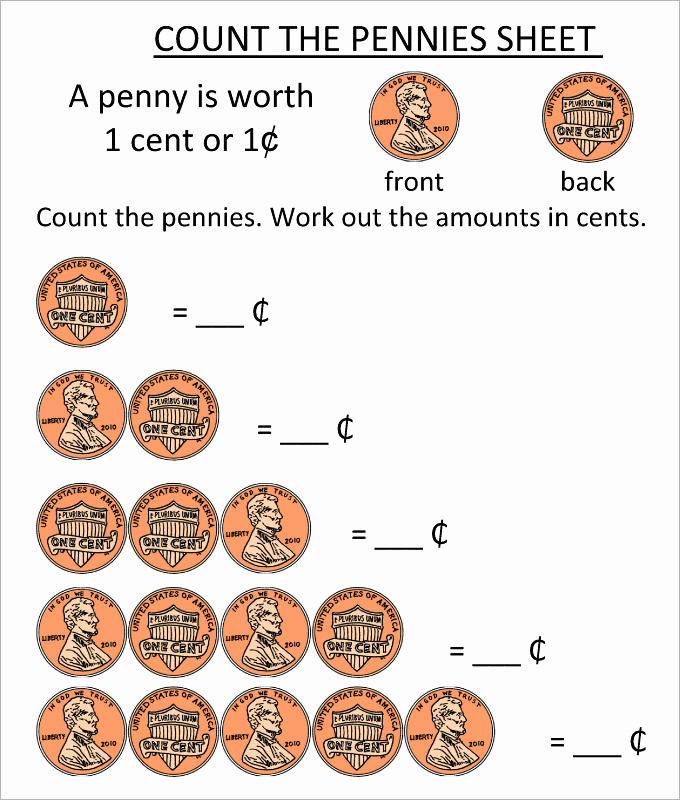 Counting Money Worksheets Pdf Luxury 27 Sample Counting Money Worksheet Templates