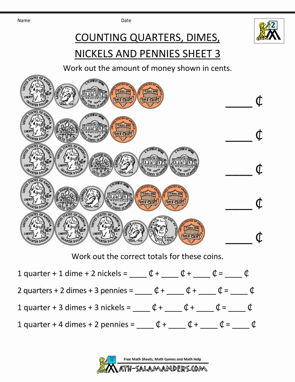 Counting Money Worksheets Pdf Unique Free Printable Money Worksheets