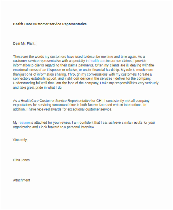 Cover Letter Customer Service New 10 Customer Service Cover Letters Examples