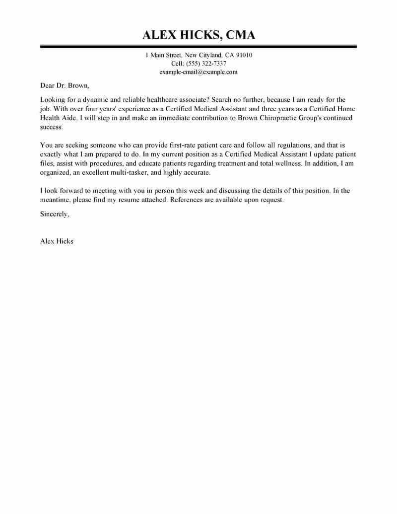 Cover Letter for Employment Best Of Best Healthcare Cover Letter Examples