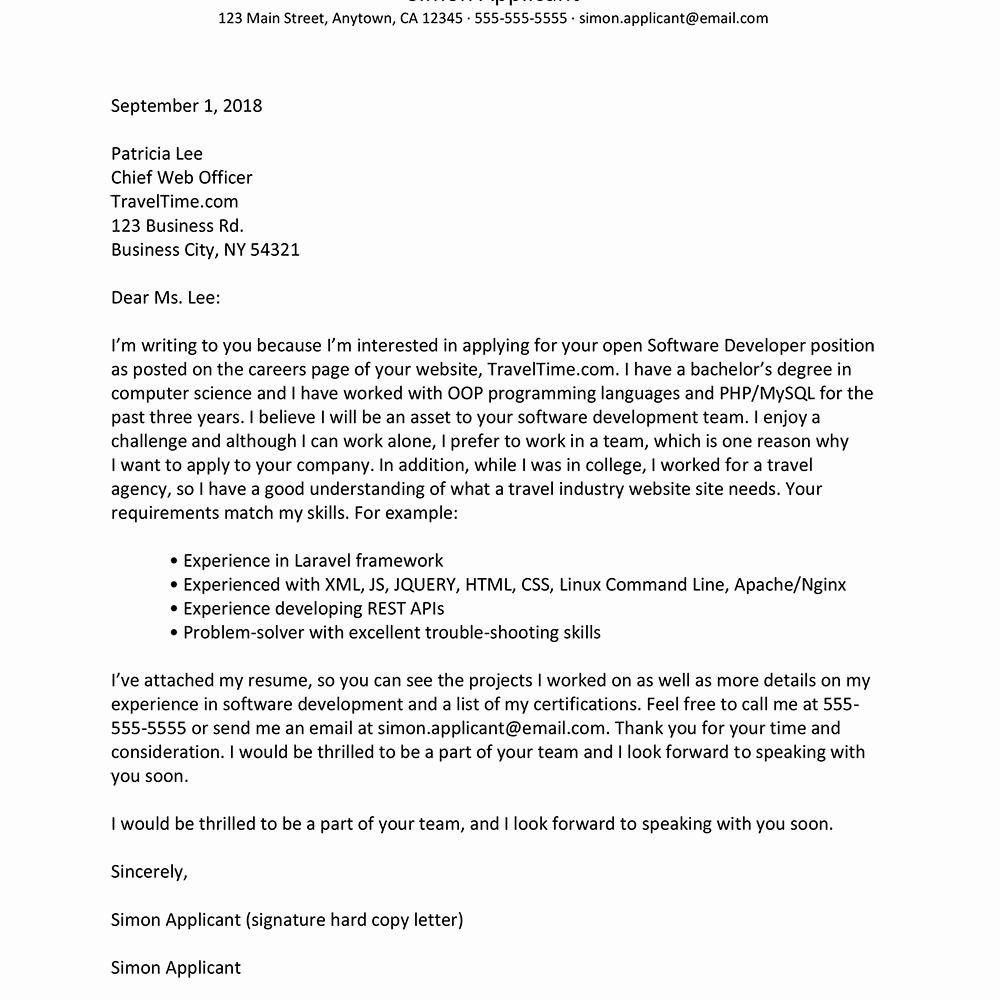 Cover Letter for Employment New Cover Letter Examples for Different Jobs and Careers