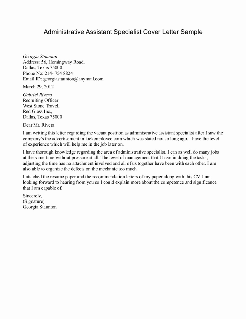 Cover Letter for Executive assistant New 14 Sample Cover Letter Administrative assistant 13