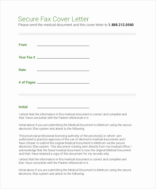 Cover Letter for Fax Unique 8 Sample Fax Cover Letters – Pdf Word