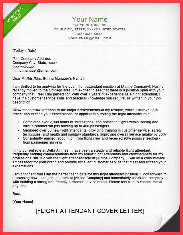 Cover Letter for Flight attendant Beautiful Cover Page for Application